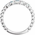 Beaded Bezel-Set Ring
