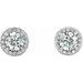 Round 4-Prong Halo-Style Earrings