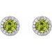 Round 4-Prong Halo-Style Earrings
