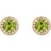 Round 4-Prong Halo-Style Earrings