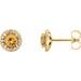 Round 4-Prong Halo-Style Earrings