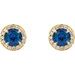 Round 4-Prong Halo-Style Earrings