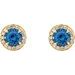 Round 4-Prong Halo-Style Earrings