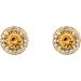 Round 4-Prong Halo-Style Earrings