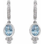 Bezel-Set Hoop Earrings