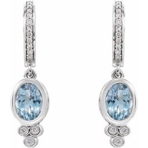 Bezel-Set Hoop Earrings