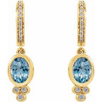 Bezel-Set Hoop Earrings