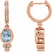Bezel-Set Hoop Earrings