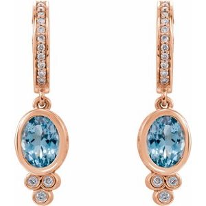 Bezel-Set Hoop Earrings