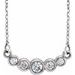 Graduated Bezel-Set Necklace or Center