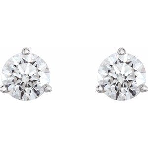 Round 3-Prong Cocktail-Style Stud Earrings