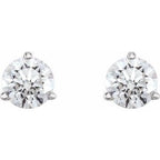 Round 3-Prong Cocktail-Style Stud Earrings