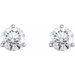Round 3-Prong Cocktail-Style Stud Earrings