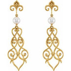 Fleur-de-lis Pearl Earrings