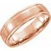 Milgrain Edge Comfort-Fit Flat Band with Satin Finish