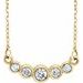 Graduated Bezel-Set Necklace or Center