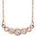 Graduated Bezel-Set Necklace or Center
