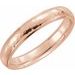 Stepped-Edge Comfort-Fit Half Round Band with Hammer Finish