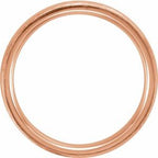 Stepped-Edge Comfort-Fit Half Round Band with Hammer Finish