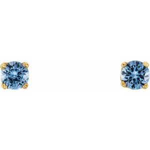 Round 4-Prong Youth Birthstone Stud Earrings