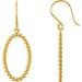 Beaded Oval Earrings