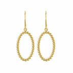 Beaded Oval Earrings