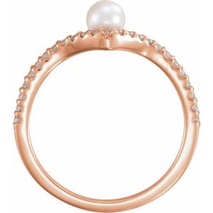 Pearl V Ring