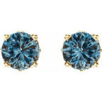 Round 4-Prong Scroll Setting® Stud Earrings