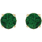 Round 4-Prong Scroll Setting® Stud Earrings