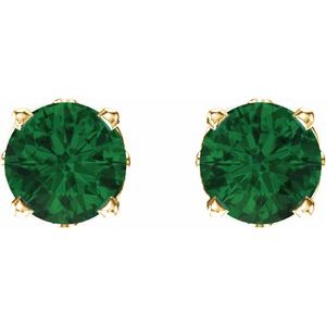 Round 4-Prong Scroll Setting® Stud Earrings