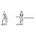Pear 3-Prong Earrings
