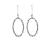 Beaded Oval Earrings