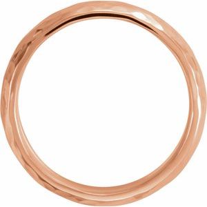 Comfort-Fit Half Round Band with Hammer Finish