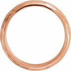 Comfort-Fit Half Round Band with Hammer Finish