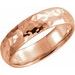 Comfort-Fit Half Round Band with Hammer Finish