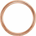 Comfort-Fit Half Round Band with Hammer Finish