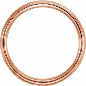 Comfort-Fit Half Round Band with Hammer Finish