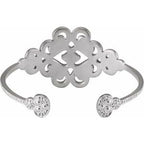Accented Granulated Cuff Bracelet