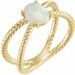 Criss-Cross Cabochon Ring