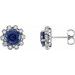 Round 4-Prong Halo-Style Earrings