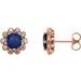 Round 4-Prong Halo-Style Earrings