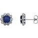 Round 4-Prong Halo-Style Earrings