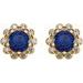 Round 4-Prong Halo-Style Earrings