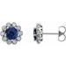 Round 4-Prong Halo-Style Earrings
