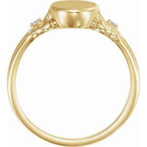 Oval Fleur-de-lis Signet Ring
