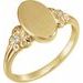 Oval Fleur-de-lis Signet Ring