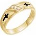 Solitaire Cross Engagement Ring or Band