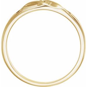 Solitaire Cross Engagement Ring or Band