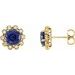 Round 4-Prong Halo-Style Earrings
