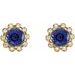 Round 4-Prong Halo-Style Earrings